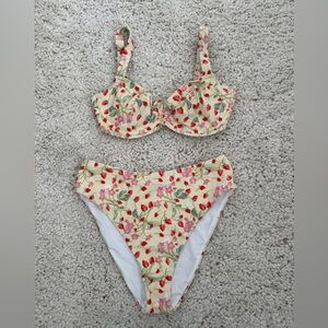 Brand new Victoria’s Secret High Waisted Push-Up Strawberry Bikini